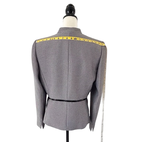 Tahari ASL Women’s Black & White Zipper Front Belted Skirt Suit Size 14 - Picture 4 of 14